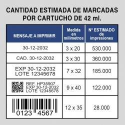Cartucho base solvente (Bentsai) 25,4 mm con chip